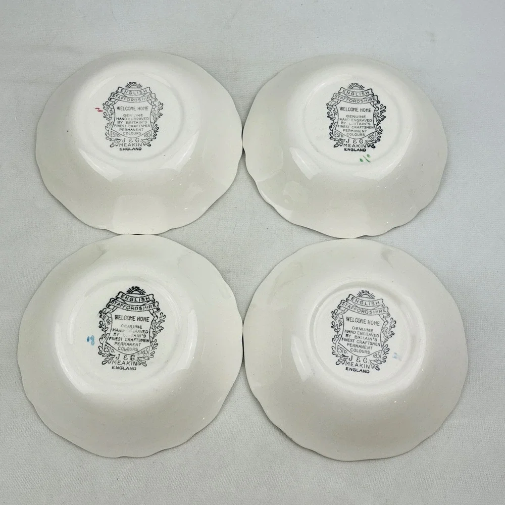 J&G Meakin Welcome Home Fruit Dessert Sauce Bowl Set of 4 English Staffordshire